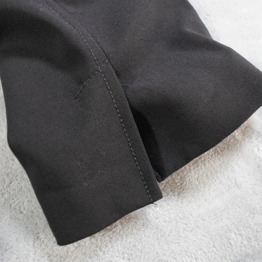 Eileen Fisher Wool Blazer Jacket Women L Black Minimalist Office Classic Stretch